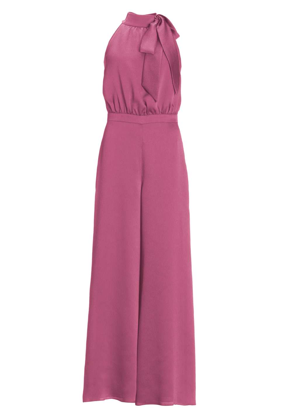 Jumpsuit mit Schluppe aus gehämmertem Satin