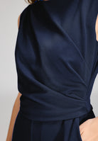 Jumpsuit aus Crepe Jersey mit Drapierung