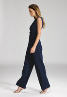 Jumpsuit aus Crepe Jersey mit Drapierung