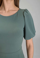 Jumpsuit aus Crepe Jersey mit Ballonärmeln