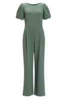 Jumpsuit aus Crepe Jersey mit Ballonärmeln