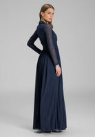 Bolero aus Mesh mit Raffblende