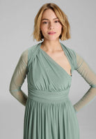 Bolero aus Mesh mit Raffblende