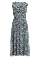 Midi Kleid aus weichem Mesh mit abstraktem Animal Print