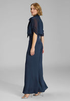 Chiffon Bolero mit Satin Blende