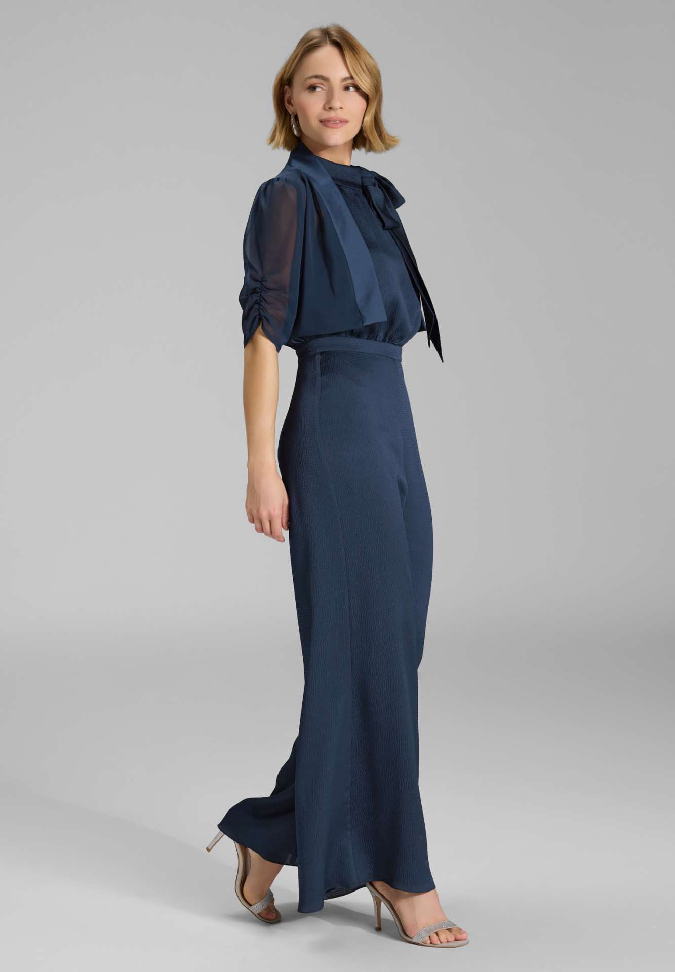 Chiffon Bolero mit Satin Blende