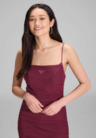 Bodycon-Kleid mit feinen Raffungen