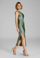 Midi Kleid One Shoulder aus Jersey Satin