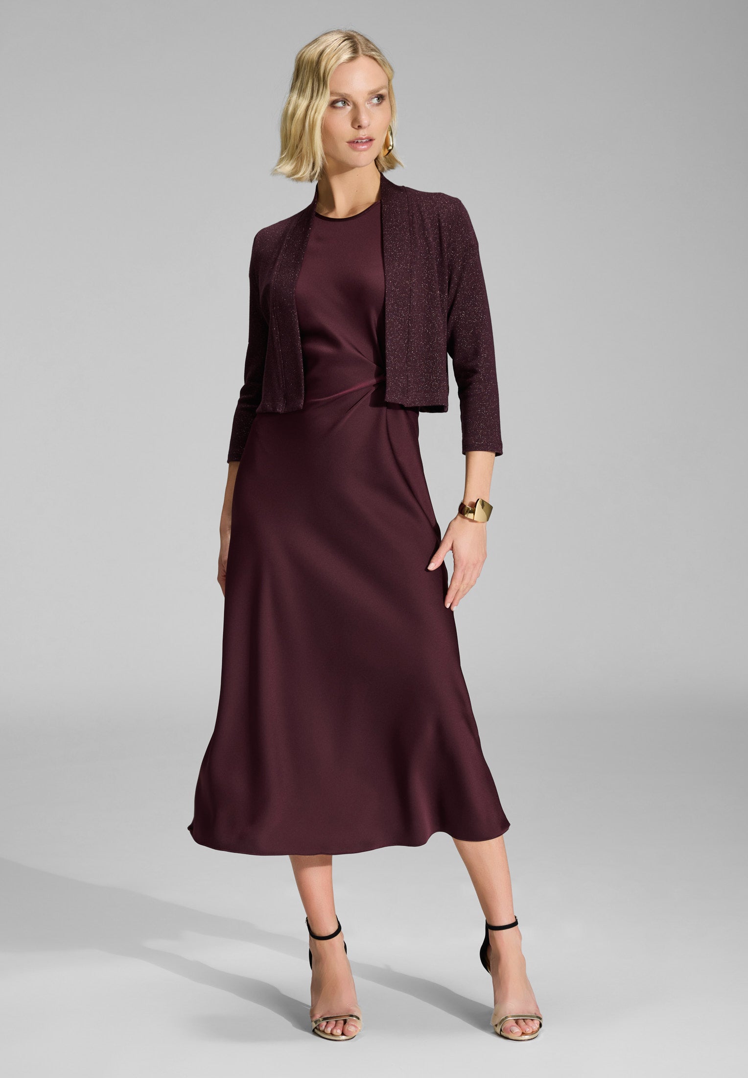 Weiches Bolero-Jäckchen merlot