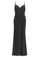 Figurbetontes Jerseykleid mit Beinschlitz