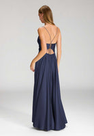 Satinkleid mit Schnürung am Rücken