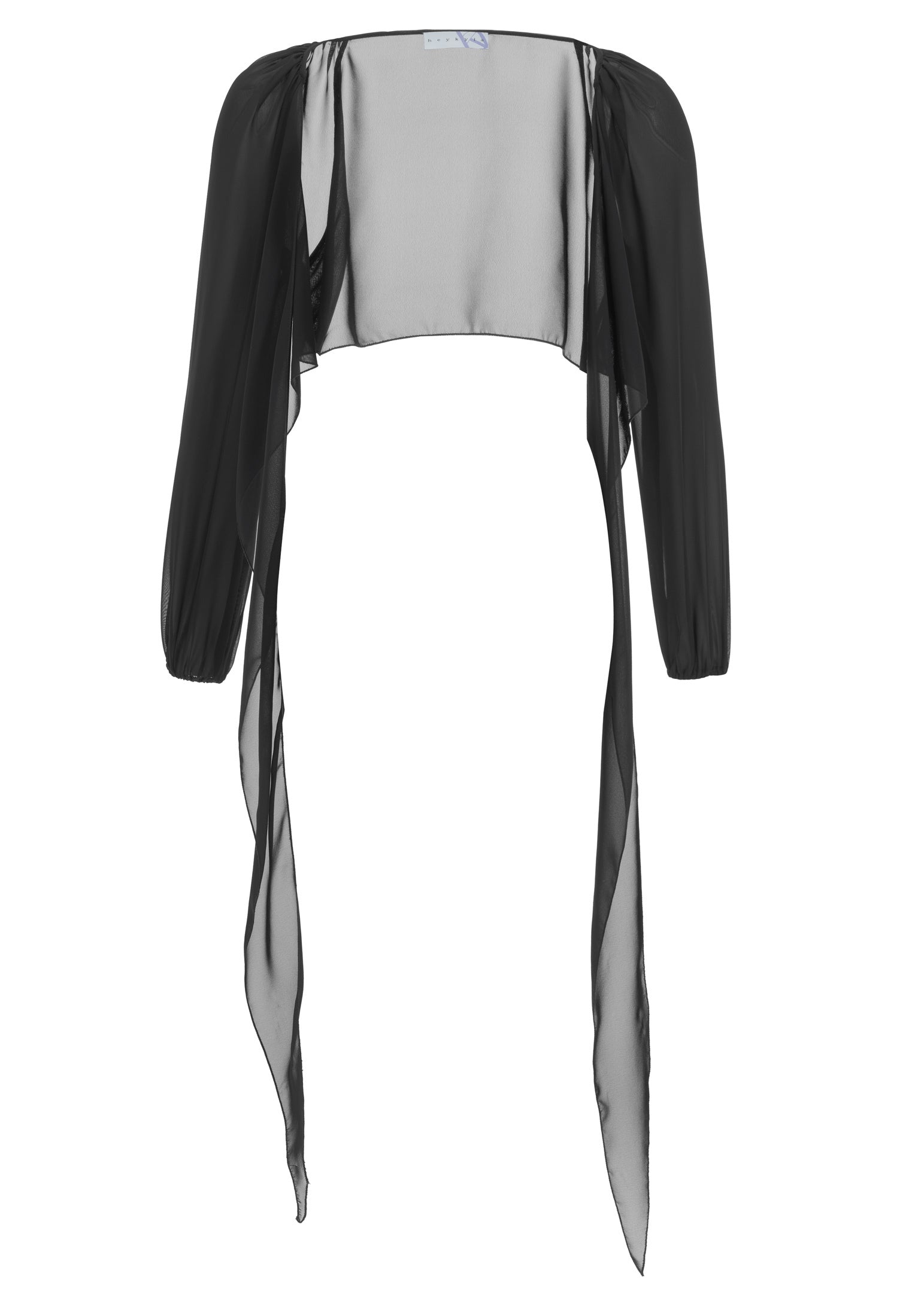 Wickelbolero mit langen Ärmeln