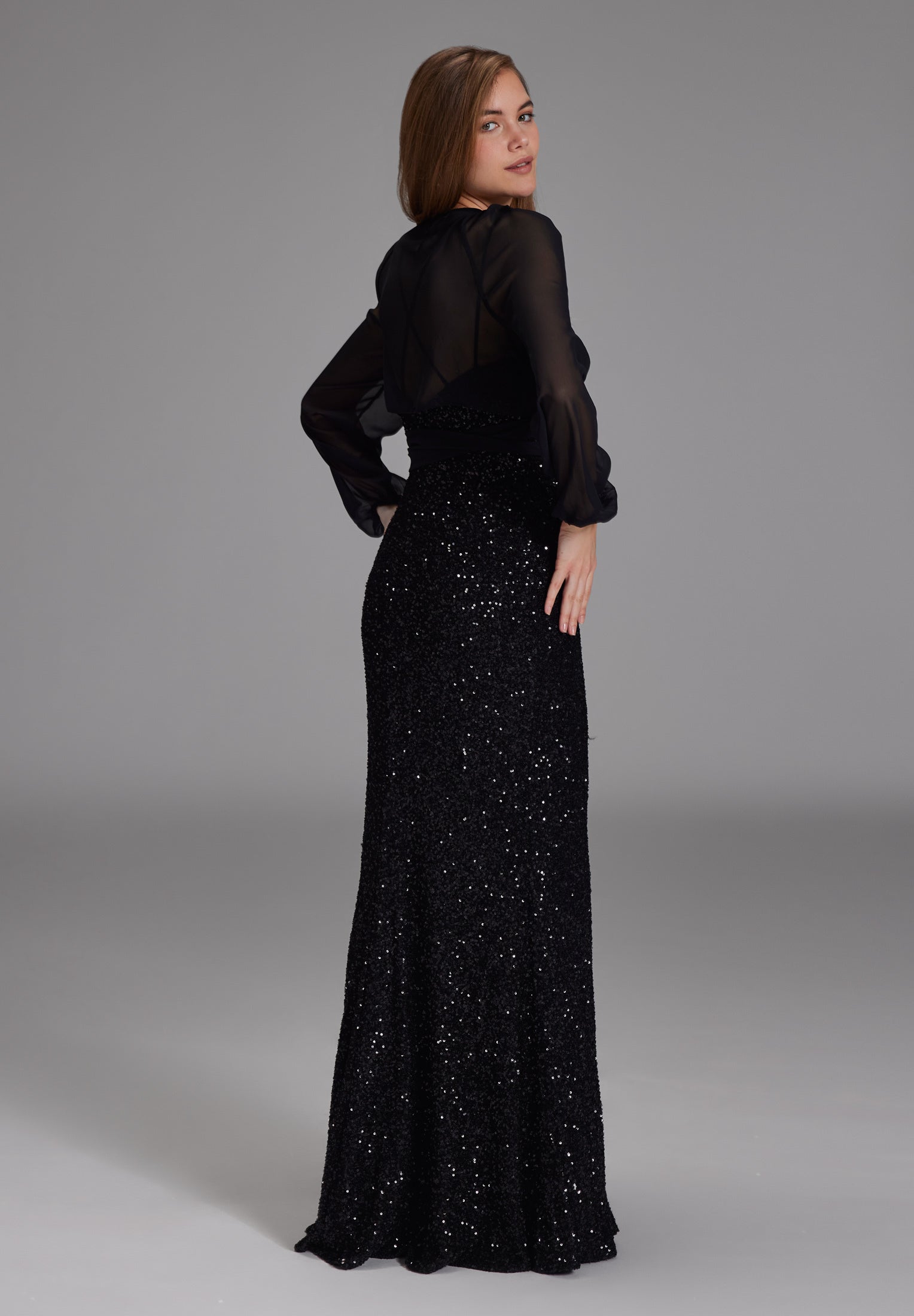 Wickelbolero mit langen Ärmeln