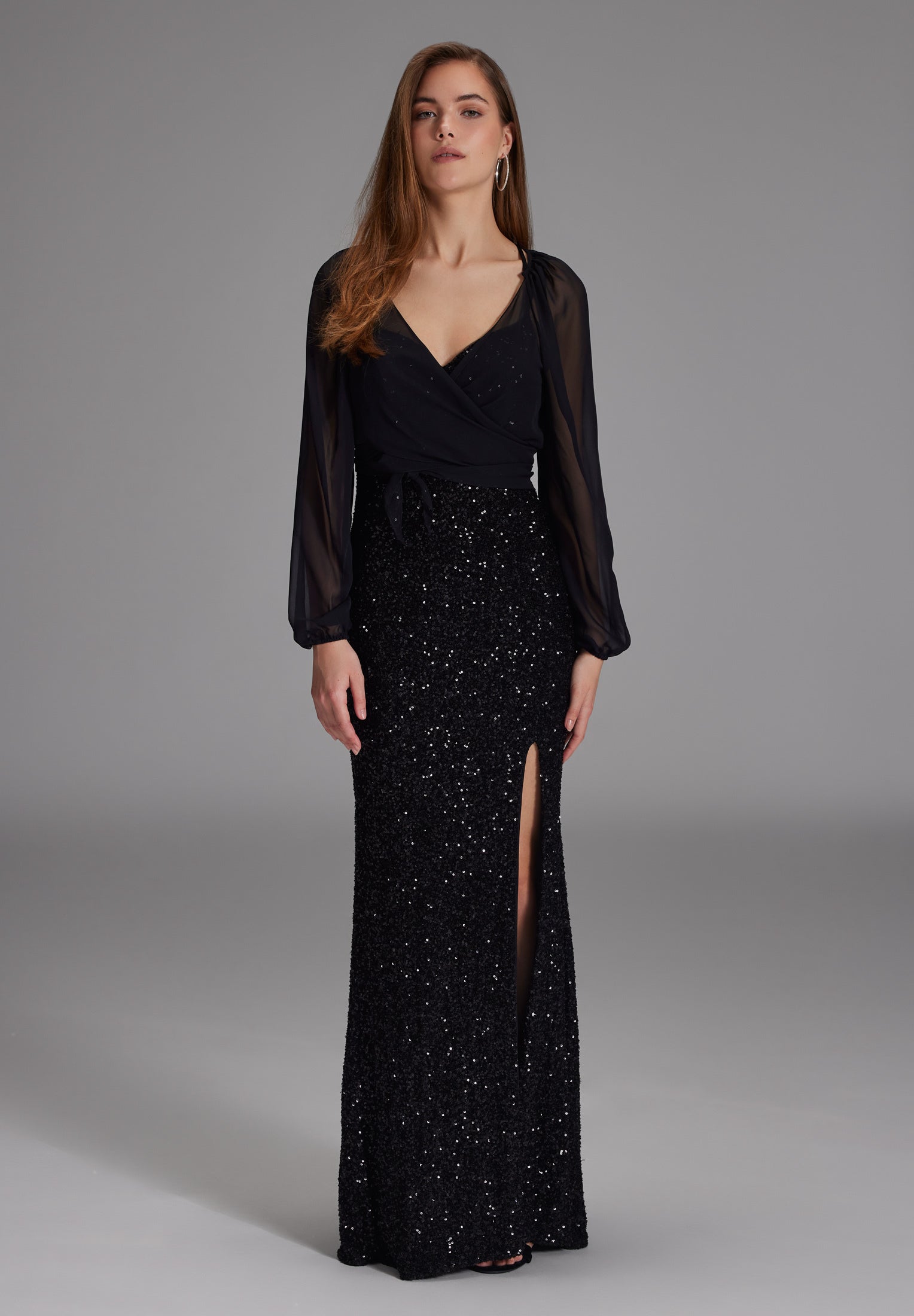 Wickelbolero mit langen Ärmeln