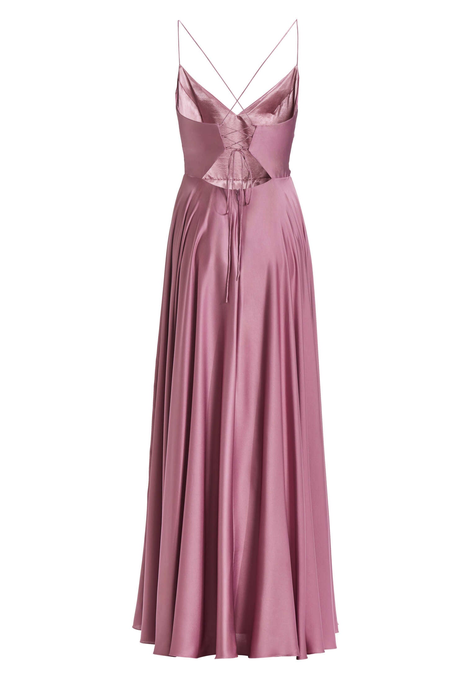 Satinkleid mit Schnürung am Rücken