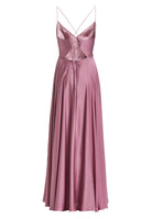 Satinkleid mit Schnürung am Rücken