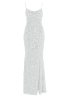 Slipdress mit transparenter Rückenpartie