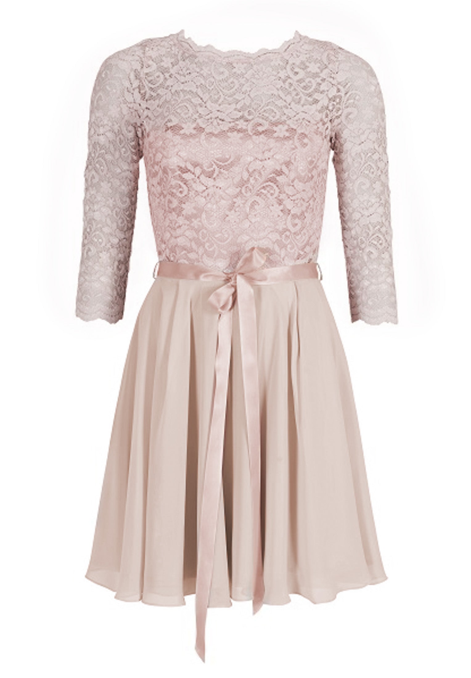 Cocktailkleid aus Spitze und Chiffon