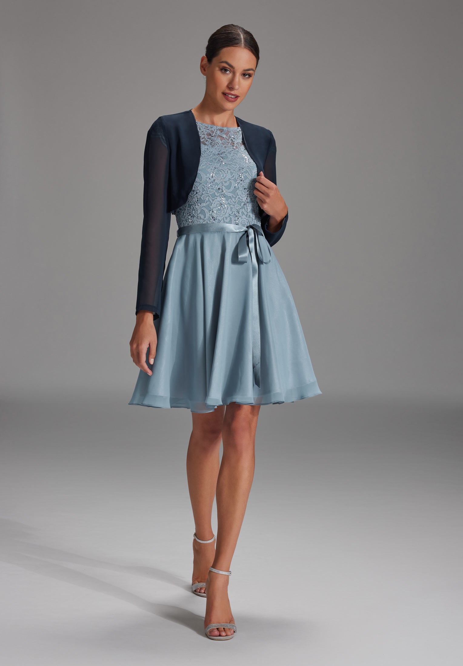 Bolero aus Chiffon navy