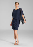 Cocktailkleid mit Überwurf