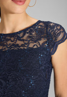 Cocktailkleid mit Spitzenoberteil und Chiffon Rock