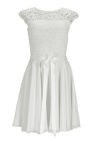 Cocktailkleid mit Spitzenoberteil und Chiffon Rock