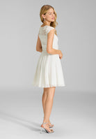 Cocktailkleid mit Spitzenoberteil und Chiffon Rock