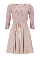 Cocktailkleid aus Paillettenspitze mit Chiffonrock