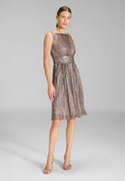 Cocktailkleid aus Plissee lightrose | multi