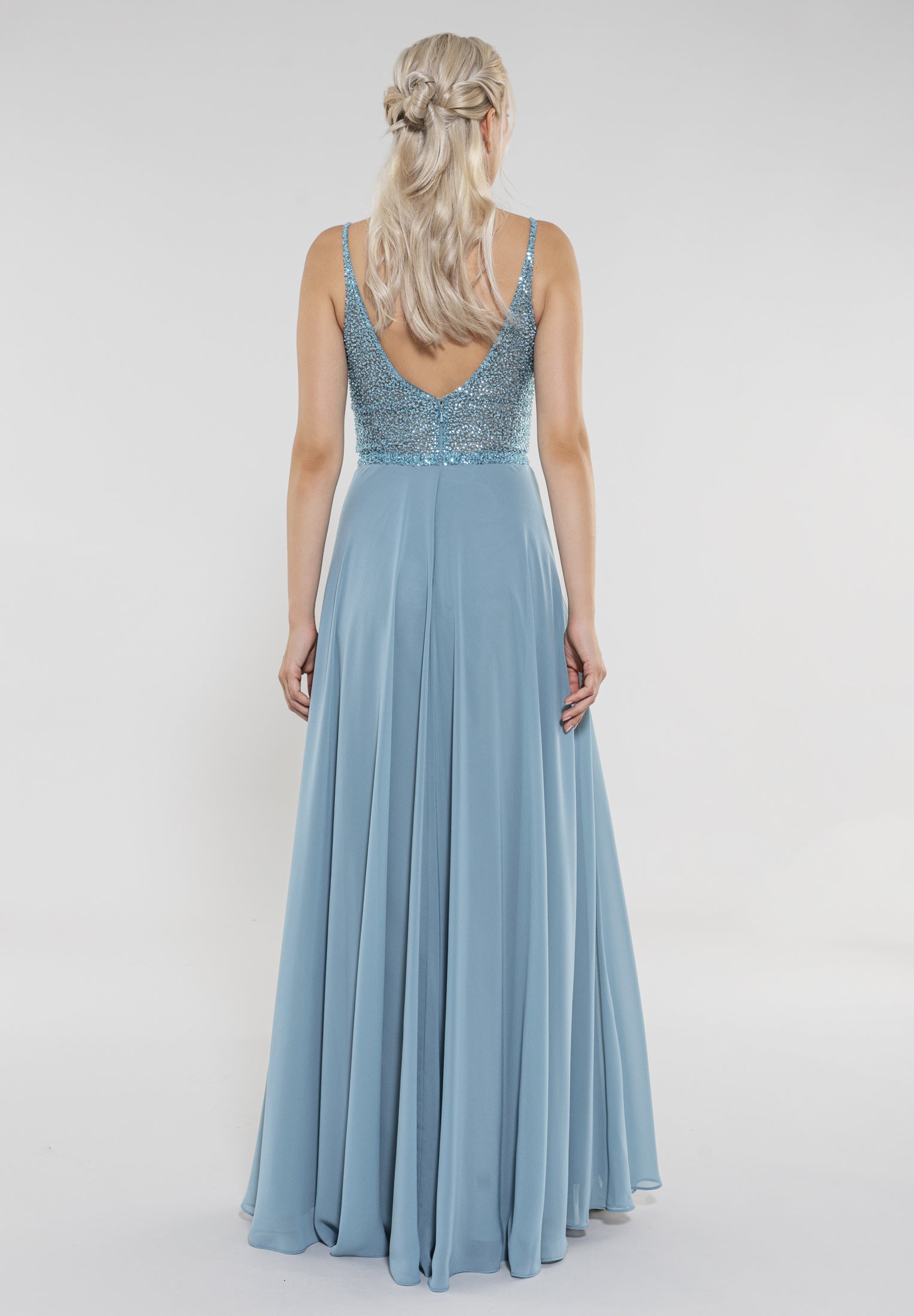 Abendkleid aus Materialmix