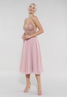 Cocktailkleid aus Materialmix