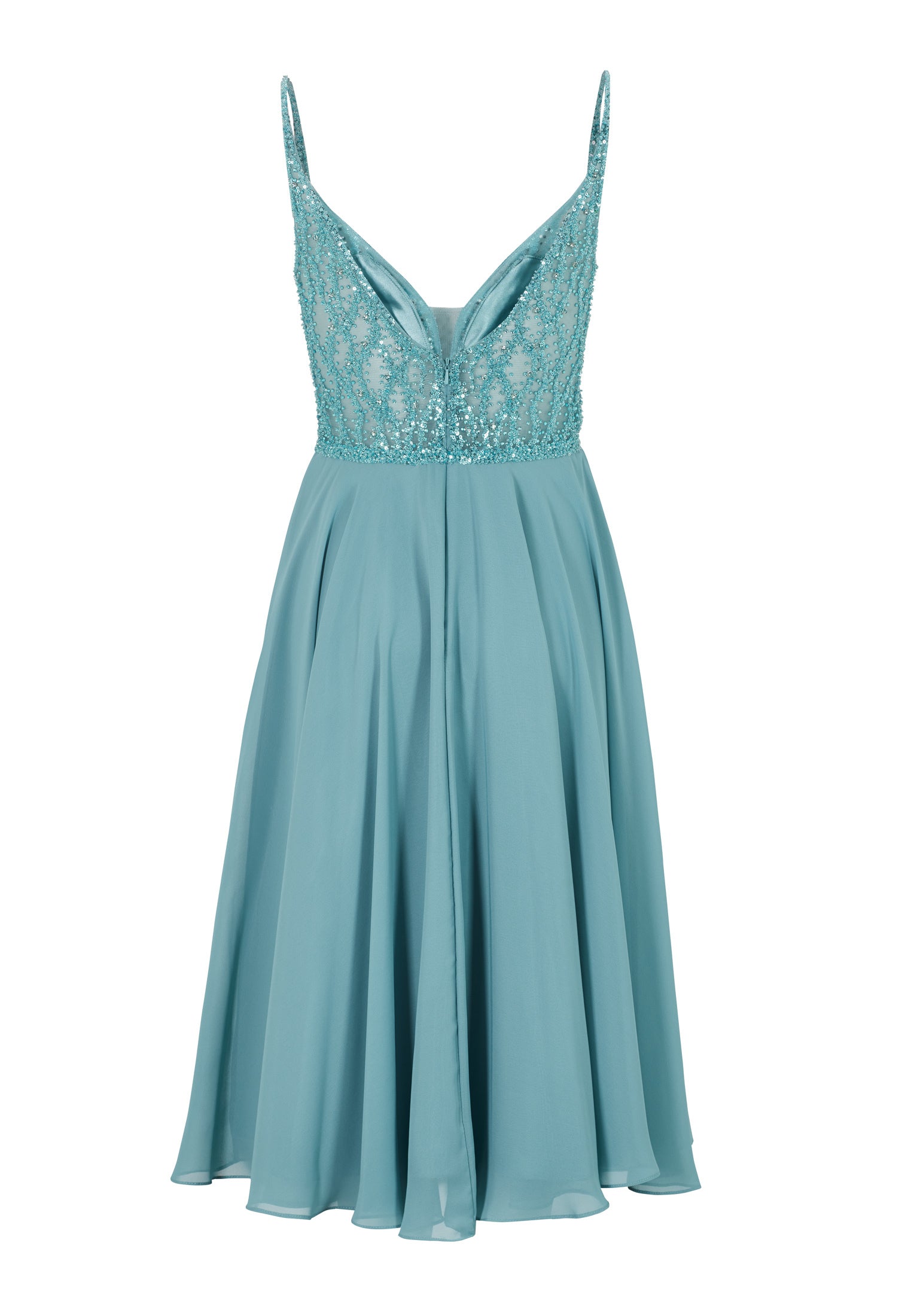 Cocktailkleid aus Materialmix