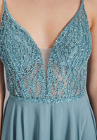 Cocktailkleid aus Materialmix