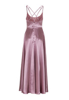 Satin-Abendkleid mit Gehschlitz