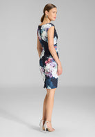 Cocktailkleid aus bedrucktem Scuba