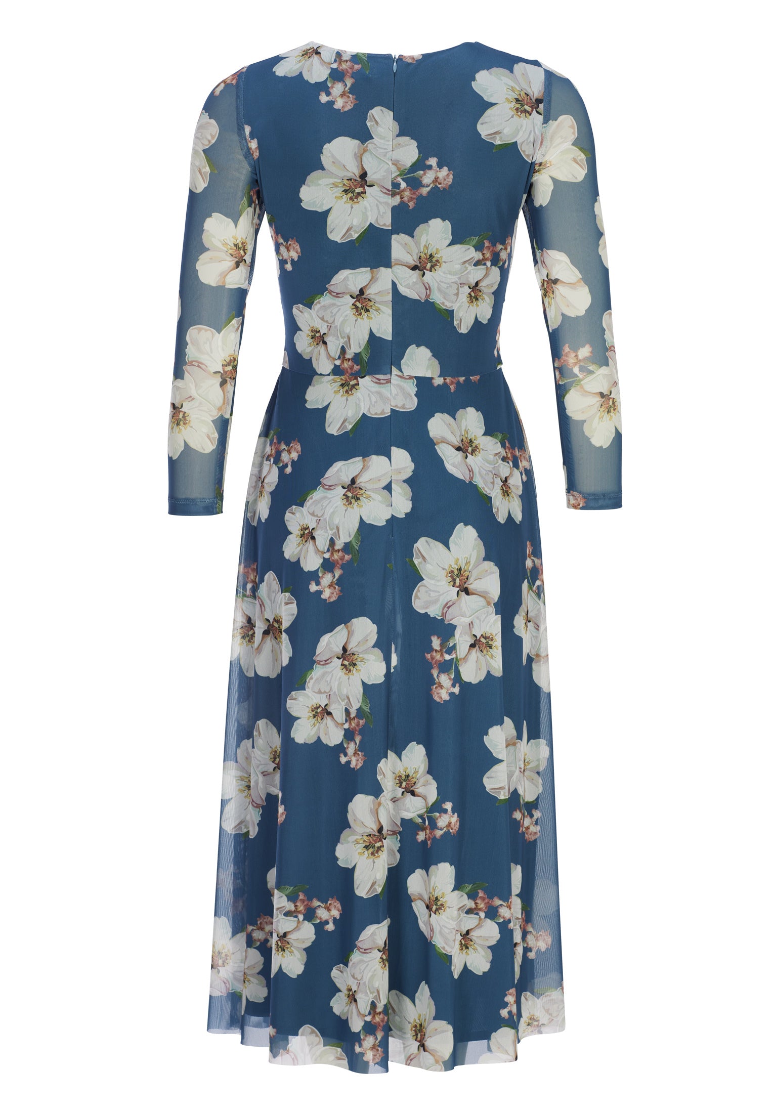 Midilanges Meshkleid mit 3/4-Arm