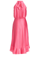 Cocktailkleid aus nachhaltigem Satin mit Volant am Saum