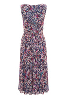 Getupftes Mesh Kleid mit Twist Detail