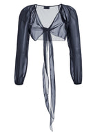 Wickelbolero mit langen Ärmeln