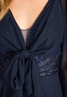 Wickelbolero mit langen Ärmeln