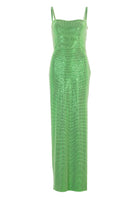 Abendkleid aus glitzerndem Jersey mit Rückendetail