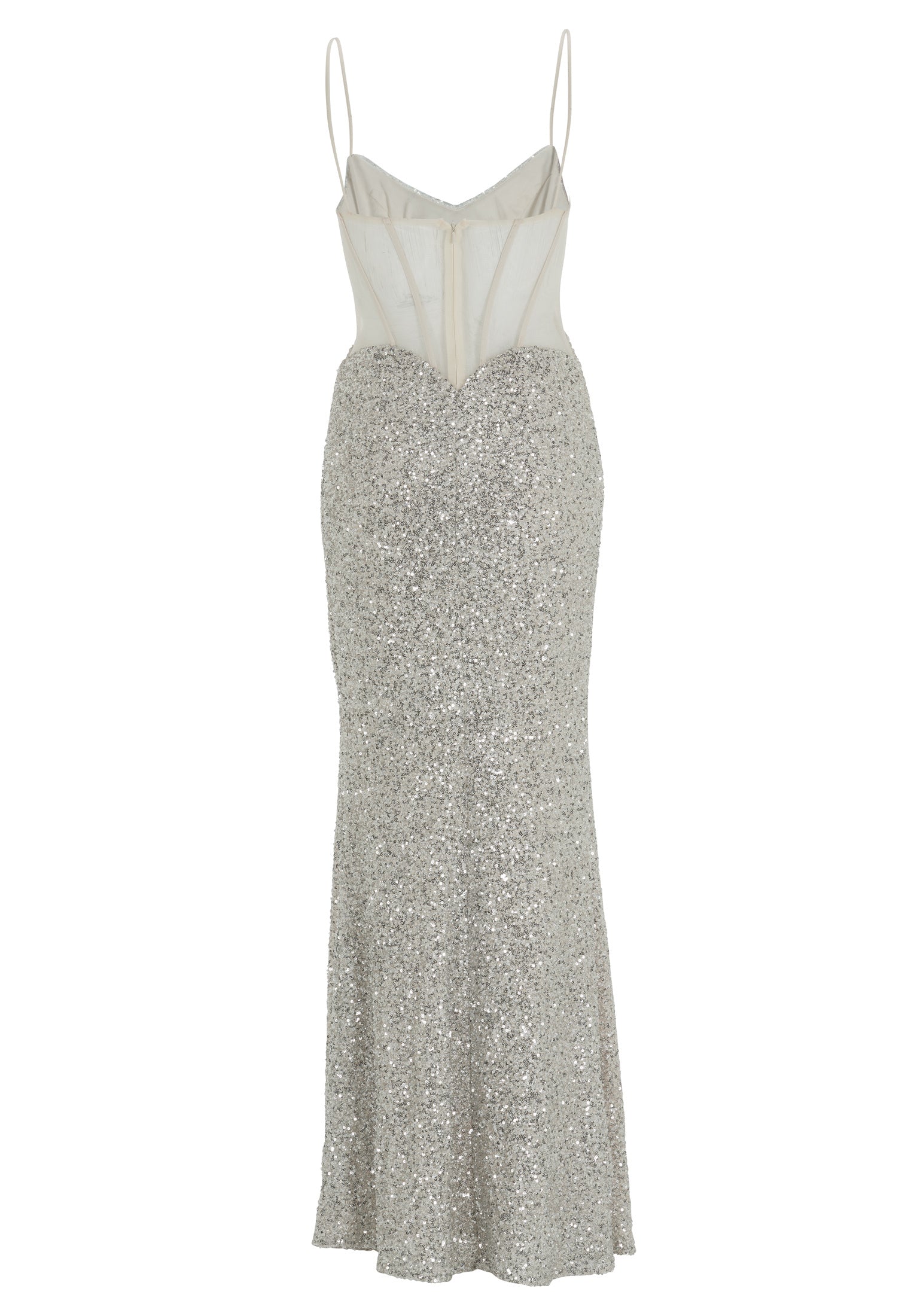 Slipdress mit transparenter Rückenpartie