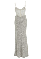 Slipdress mit transparenter Rückenpartie