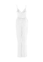 Satin Jumpsuit mit Bindegürtel