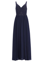 Chiffonkleid mit Spitzenstickerei