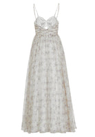 Fließendes Printkleid mit Cut-Out Detail