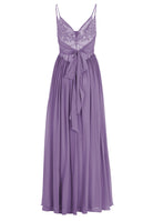 Chiffonkleid mit Bindeband am Rücken