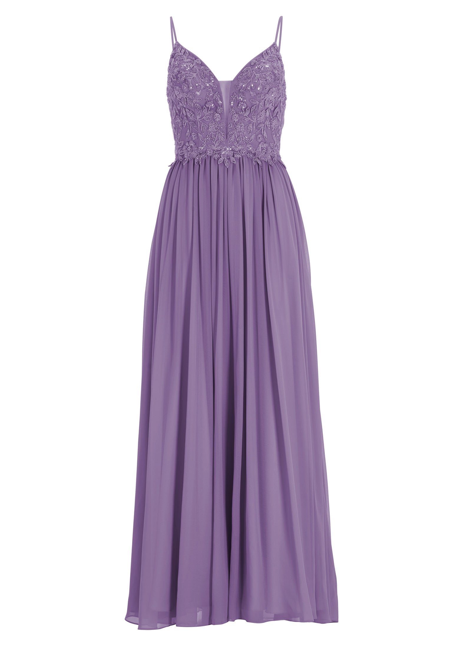 Chiffonkleid mit Bindeband am Rücken