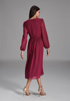 Chiffon Kleid in Wickel Optik