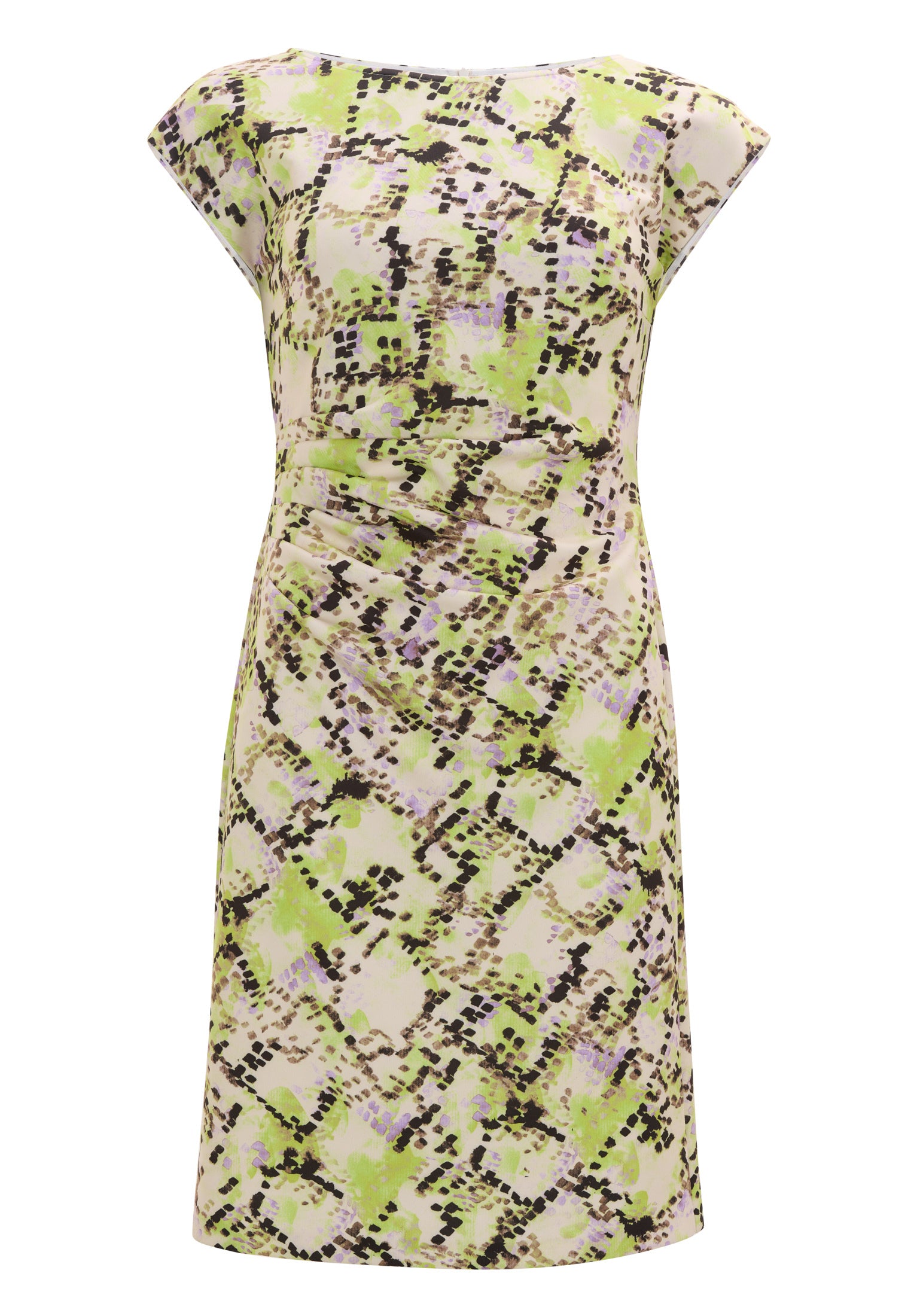 Etui Kleid aus Scuba mit Animal Print